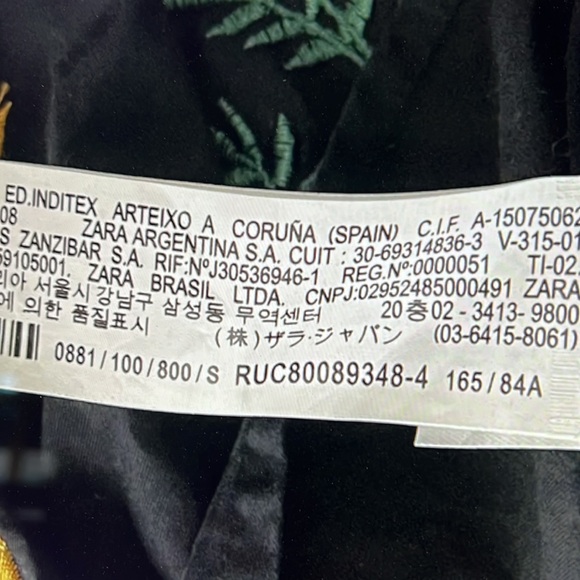 NWT ZARA Trafaluc Collection Embroidered Sleeve Shift Dress Black Ruffle Trim - Picture 10 of 13